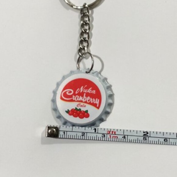 Fallout 4 Nuka Cola Cranberry Cap Keychain - 3.5inch Gaming Keychain - Picture 6 of 7